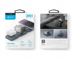 Įkroviklis Energea Įkroviklis indukcinė Bazic GoMag Trio Plus składana 3w1 15W Fast Charging MagSafe tamsiai mėlyna