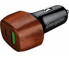 „Energizer Ultimate“ – USB-C ir USB-A 38 W PD + QC3.0 automobilinis įkroviklis (GRIKŠTINIS RIEŠUTIS)