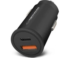 Esperanza EZC111K mobile device charger Išmanusis telefonas, Planšetė Juodas USB Fast charging Auto