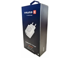 Evelatus PowerSync 2-in-1 Lādētājs 20W Bezmaksas Divu USB Balts