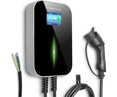 Extralink BS20-BC-22kW-APP 2 tipas 32A 22kW | Elektromobilių įkroviklis | 3 fazės, LCD ekranas, programėlė, 6,1 m 100 / 250 / 380 V Juoda