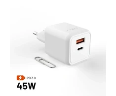 Įkroviklis Fixed Mini 1x USB-A 1x USB-C 3 A (FIXCG45M-CA-WH)