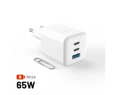Įkroviklis Fixed Mini 1x USB-A 2x USB-C 3.25 A (FIXCG65M-2C1A-WH)