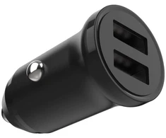Įkroviklis Fixed Rinkinys ładowarki samochodowej FIXED s 2x gniazdo USB i kabelis USB/Lightning, 1 metr, MFi, 15W Smart Rapid Charge, juoda