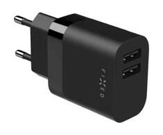 Fixed USB 17W + kabelis USB/microUSB, juoda