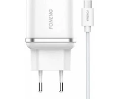 Sieninis įkroviklis Foneng EU20 + du USB į Micro USB