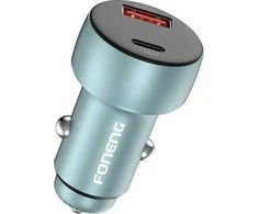 Foneng įkroviklis Foneng C18 automobilinis įkroviklis 1xUSB-A ir 1xUSB-C 2.4A, 48W (pilka)