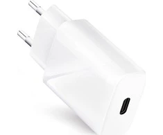 PTC Forcell 230V sieninis įkroviklis su USB Type-C, žaibo (APPLE) laidu 3A 20W su PD ir QC 4.0 įkrovimo funkcija