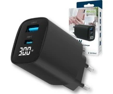 Gembird USB QC3.0 Type-C 30W PD LCD juodas