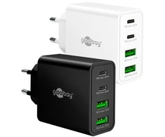 Goobay 65 W USB-C PD GaN daugiostuvis greitasis įkroviklis juodas