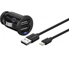 Įkroviklis Goobay Rinkinys įkrovimui automobilyje Apple Lightning (12W/2.4A)