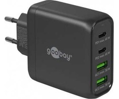 Įkroviklis Goobay Multiport fast įkrovimo stotelė USB-C PD (68 W), juodas