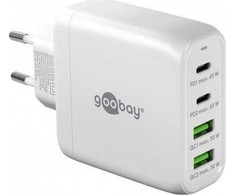 Įkroviklis Goobay Wieloportowa szybka kroviklis USB-C PD (68 W), balta