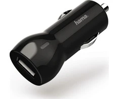 HAMA USB CAR CHARGER 12V 2.4A (Juodas)