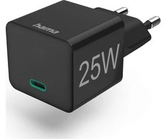 Hama mini 25W PD/QC 3.0 1x USB-C juoda