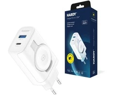 3Mk apsauginis indukcinis tinklo įkroviklis 3mk HARDY įkroviklis PD 2in1 33W USB-C USB-A - baltas