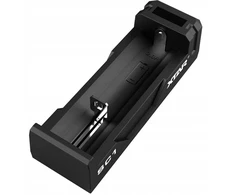 Įkroviklis Li-ion cilindrinių akumuliatorių 18650 USB-C įkroviklis - 1 kanalas