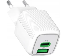 Įkroviklis Įkroviklis jungiama į tinklą LTC PD 45W USB-A/USB-C GaN
