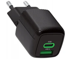Įkroviklis Įkroviklis jungiama į tinklą LTC PD 45W USB-A/USB-C GaN