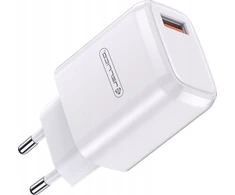 JELLICO sieninis įkroviklis A77 22,5W 1xUSB QC3.0 + laidas USB-C Baltas