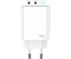Įkroviklis Jellico JELLICO kroviklis jungiama į tinklą EU19 GaN PD 40W 2xUSB-C Baltas