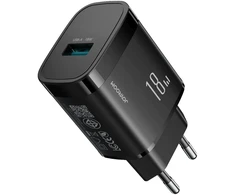 Įkroviklis Joyroom Įkroviklis jungiama į tinklą USB-A 18W su kablem USB-A - USB-C 1m - juoda Įkroviklis jungiama į tinklą USB-A 18W su kablem USB-A - USB-C 1m - juoda