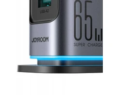 Įkroviklis Joyroom JR-TCM02 GaN 65W 4xUSB-C 2xUSB-A kištukas UK – pilkos spalvos