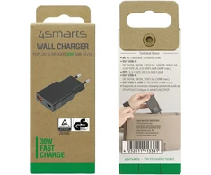Įkroviklis jungiama į tinklą 4smarts FlatPlug Duos 30W GaN USB-C/USB-A juoda