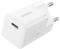 Baseus P10110909213-00 USB-C GaN5 mini 25W tinklo įkroviklis Baltas