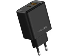 Laidinis įkroviklis Beline 45W USB-A/USB-C + cable USB-C BLN2CB45C juodos spalvos