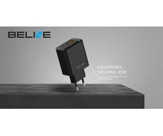 Laidinis įkroviklis Beline 45W USB-A/USB-C BLN2CB45 juodos spalvos