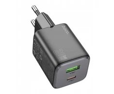 Telefono įkroviklis Hoco USB A + USB C QC3.0 PD 3A 20W N41 juodas