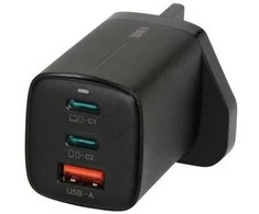 iBOX C-65 Juodas, GaN 65W universalus įkroviklis su JK kištuku