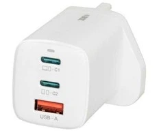 iBOX C-65 Baltas, GaN 65W universalus įkroviklis, JK kištukas