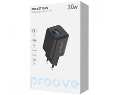 Įkroviklis jungiama į tinklą Proove Silicone Power 2 30W juodas (Type-C + USB)