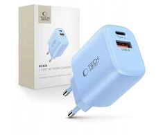 „Tech-Protect NCA20 PD 20W QC3.0 USB-A / USB-C“ sieninis įkroviklis - Mėlyna
