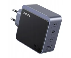Ugreen Nexode S 140W, GaN, 3x USB-C + USB (pilka)