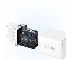 Ugreen Nexode N Series X512 20W GaN 1x USB-C Wall Charger – baltos spalvos