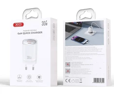 XO laidinis įkroviklis CE21 PD 30W 1x USB-C 1x USB baltos spalvos
