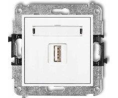 Įkroviklis Karlik Įkroviklis USB Karlik Mini MCUSB-3 pojedyncza 5V 2A balta