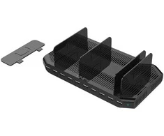 USB Įkrovimo Stotelė - LINDY USB Įkrovimo Stotelė, 96W, 10 Jungčių, USB Type A, 5V/18A, Juoda