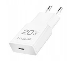 Įkroviklis LogiLink Įkroviklis jungiama į tinklą LogiLink PA0345 USB GaN, 20 W, 1x USB-C (PD), balta