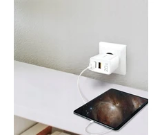 Įkroviklis LogiLink Įkroviklis jungiama į tinklą LogiLink PA0369 USB GaN, 20 W, 1x USB-C (PD), 1x USB-A, balta