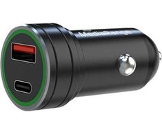 Įkroviklis MediaRange Įkroviklis samochodowa 20W 1x USB-A u. 1x USB-C Aliuminio, juoda