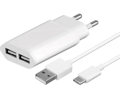 Įkroviklis MicroConnect 2x USB-A 2.1 A (USB3.1CA1SETW)