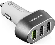 Mode_Com MODECOM automobilinis įkroviklis MC-CU3 (Quick Charge 3.0 + 2x USB)