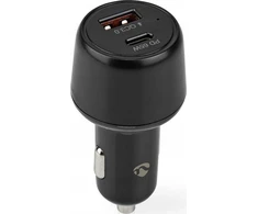 Įkroviklis Nedis Car Charger, Auto, Cigar lighter, 20 V, Juodas