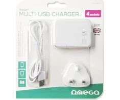 Įkroviklis Omega 4x USB- A 2.4 A (OMCUSB4U)