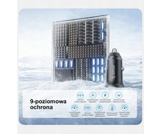 Orico automobilio įkroviklis PD 65W, USB-C, USB-A