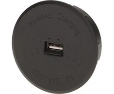 Orno Bezprzewodowa Belaidis indukcinis įkroviklis su papildomu USB prievadu, juodas